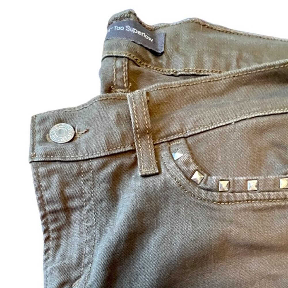 Levis Green 524 Too Superlow Skinny Jeans 13M - Picture 5 of 9